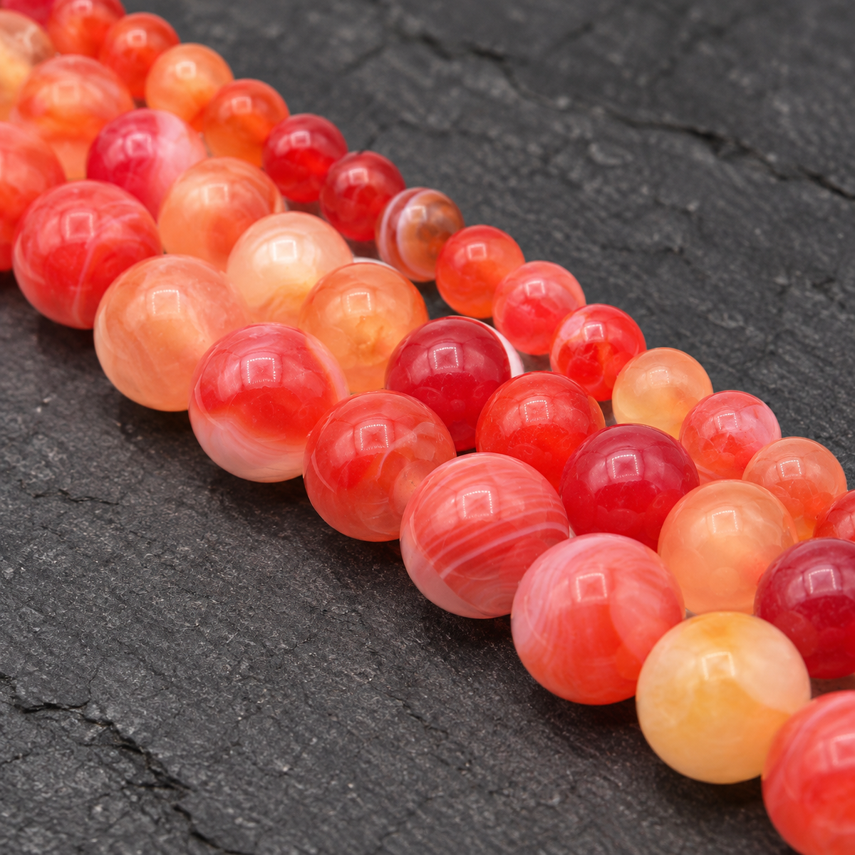 Pink Watermelon Agate - dark close-up