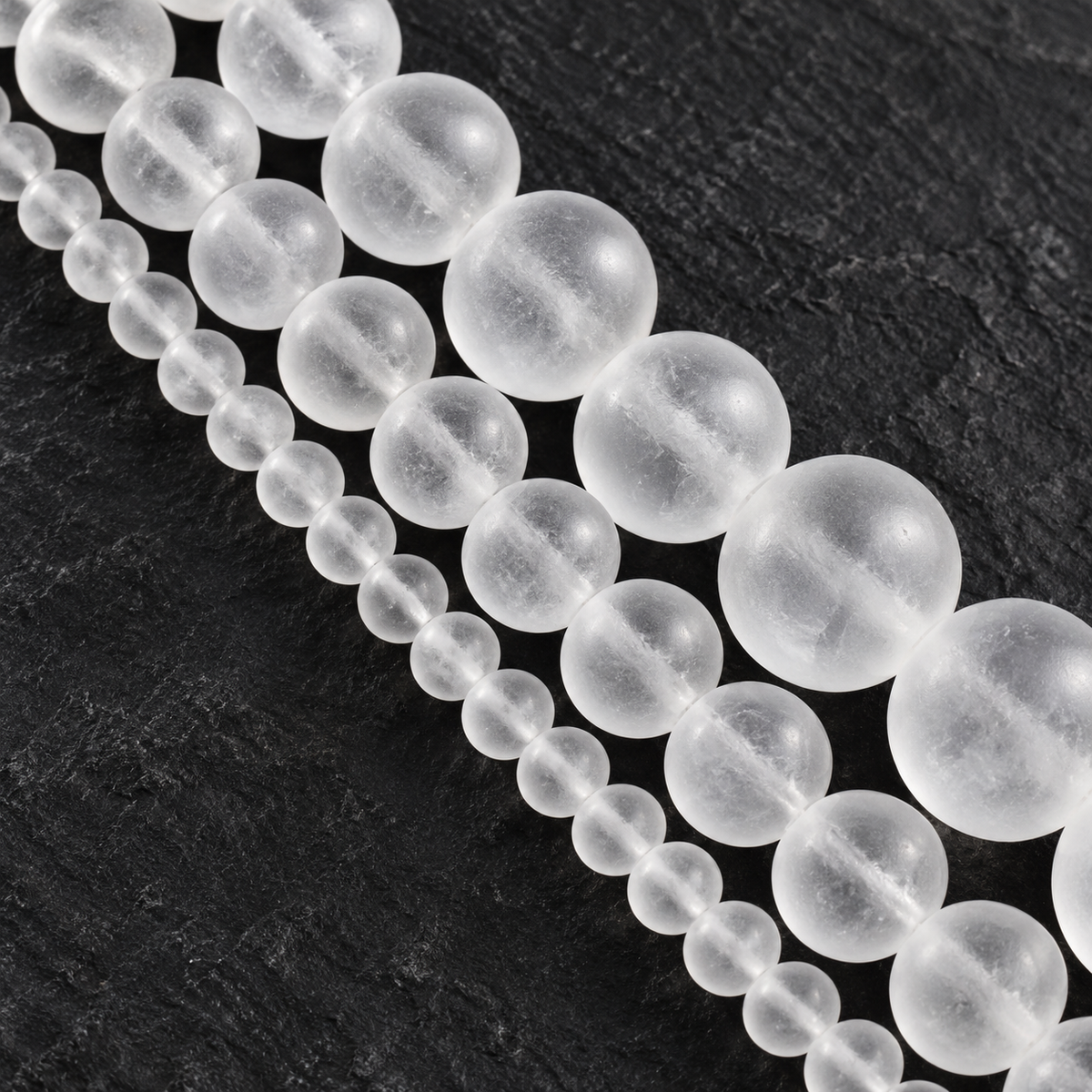 Frosted Matte Quartz - dark close-up