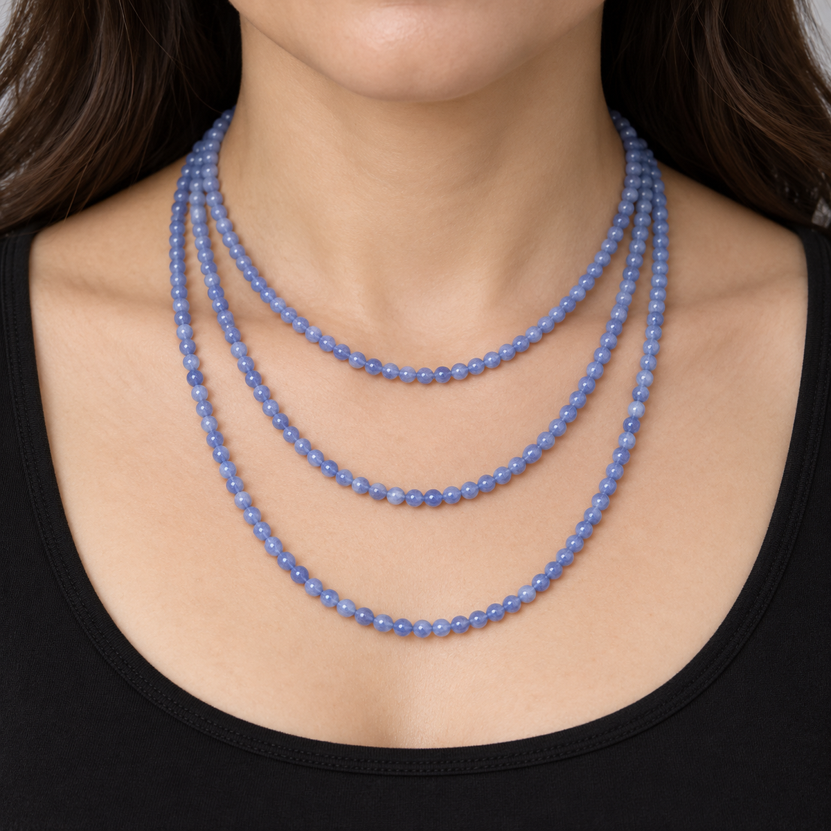 Dark Blue Agate - necklace styling example