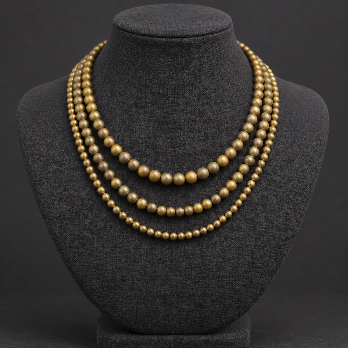 Matte Bronze Hematite - neck display