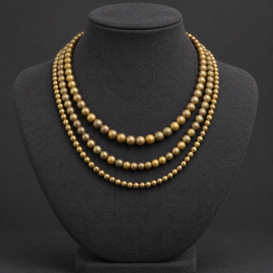 Matte Bronze Hematite - neck display