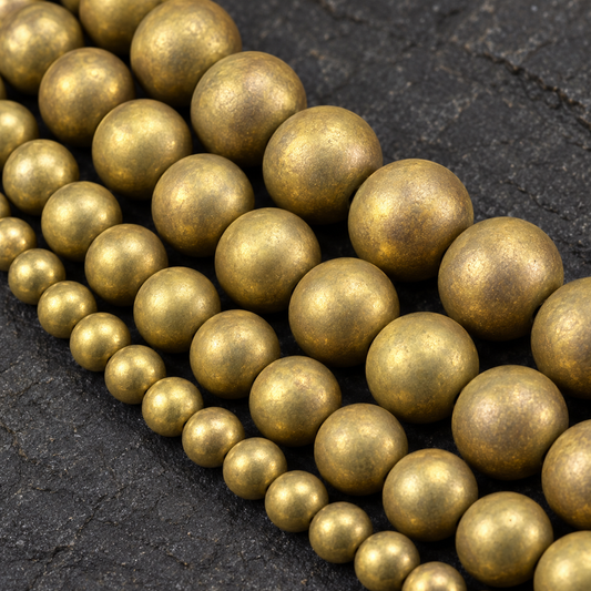 Matte Bronze Hematite - dark close-up