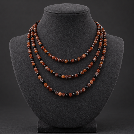 Botswana Madagascar Agate - neck display