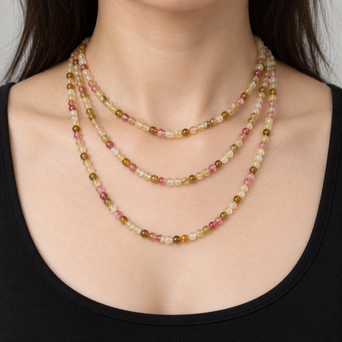 Watermelon Jasper - necklace styling example