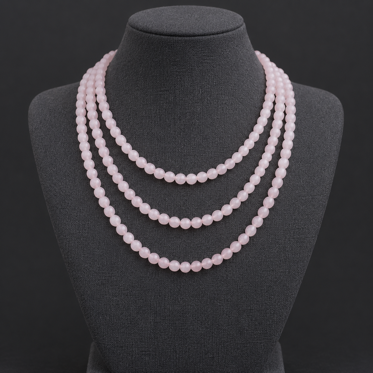 Matte Pink Quartz - neck display