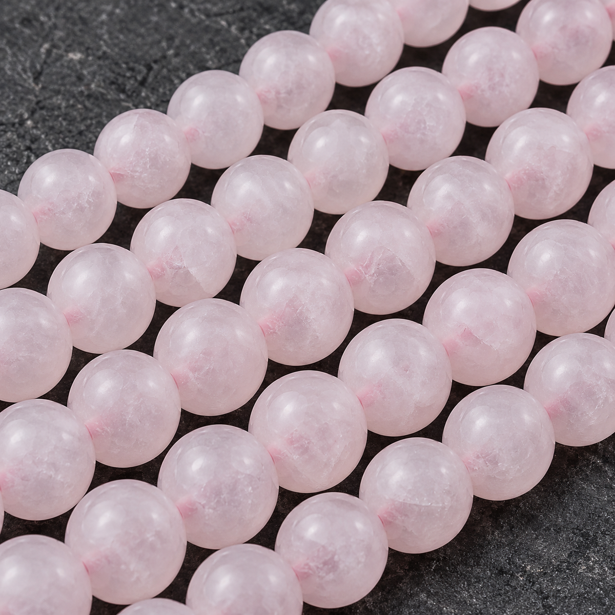 Matte Pink Quartz - dark close-up