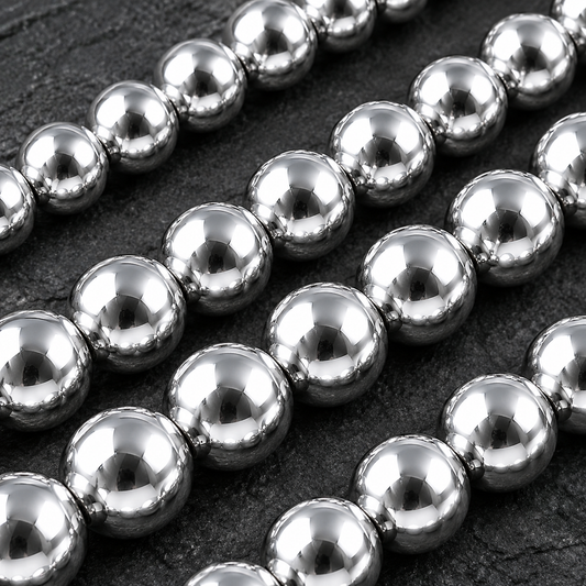 Silver Hematite - dark close-up