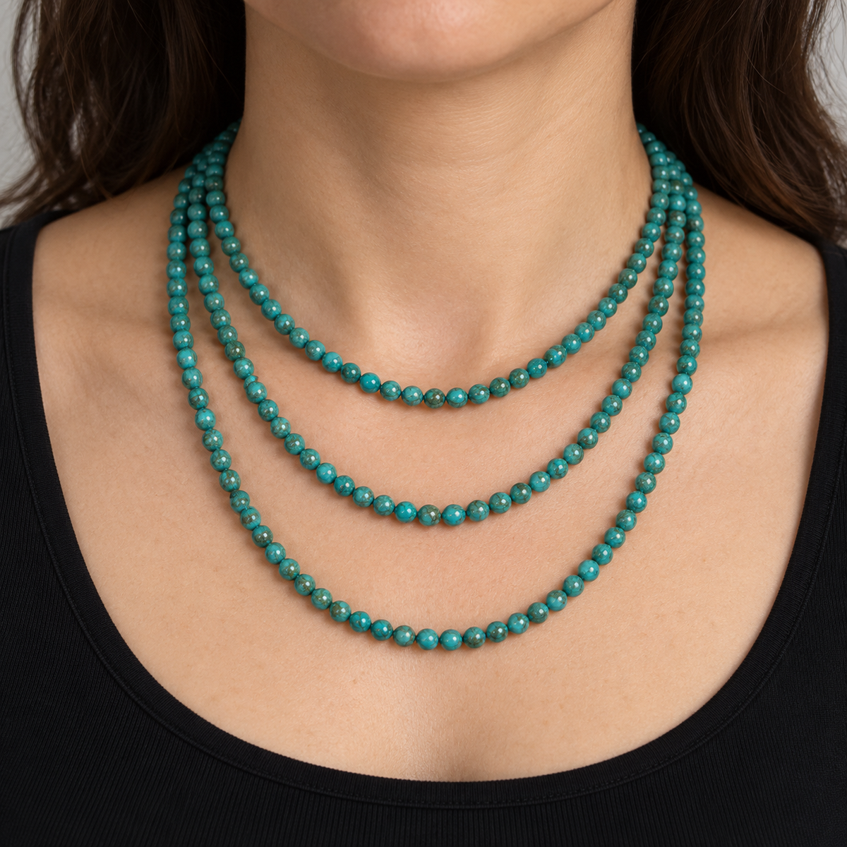 Magnesite Turquoise - necklace styling example