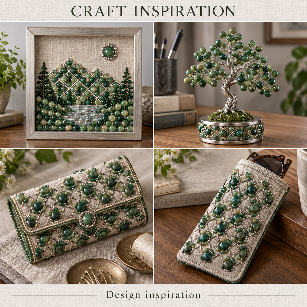 Dark Green Agate - craft inspiration