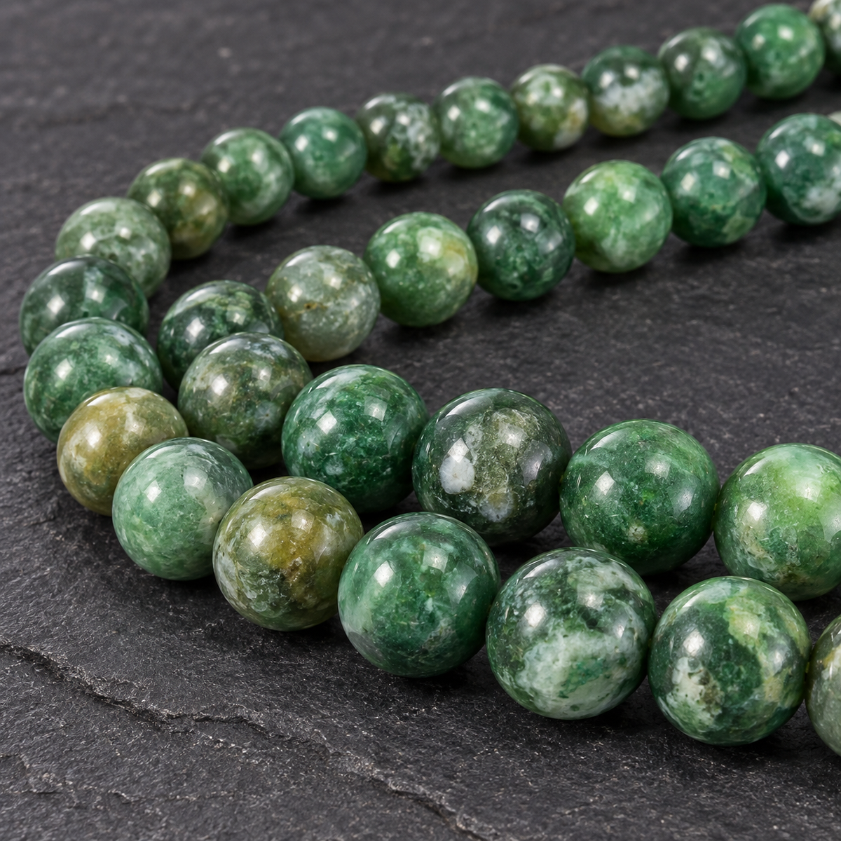 Dark Green Agate - dark close-up