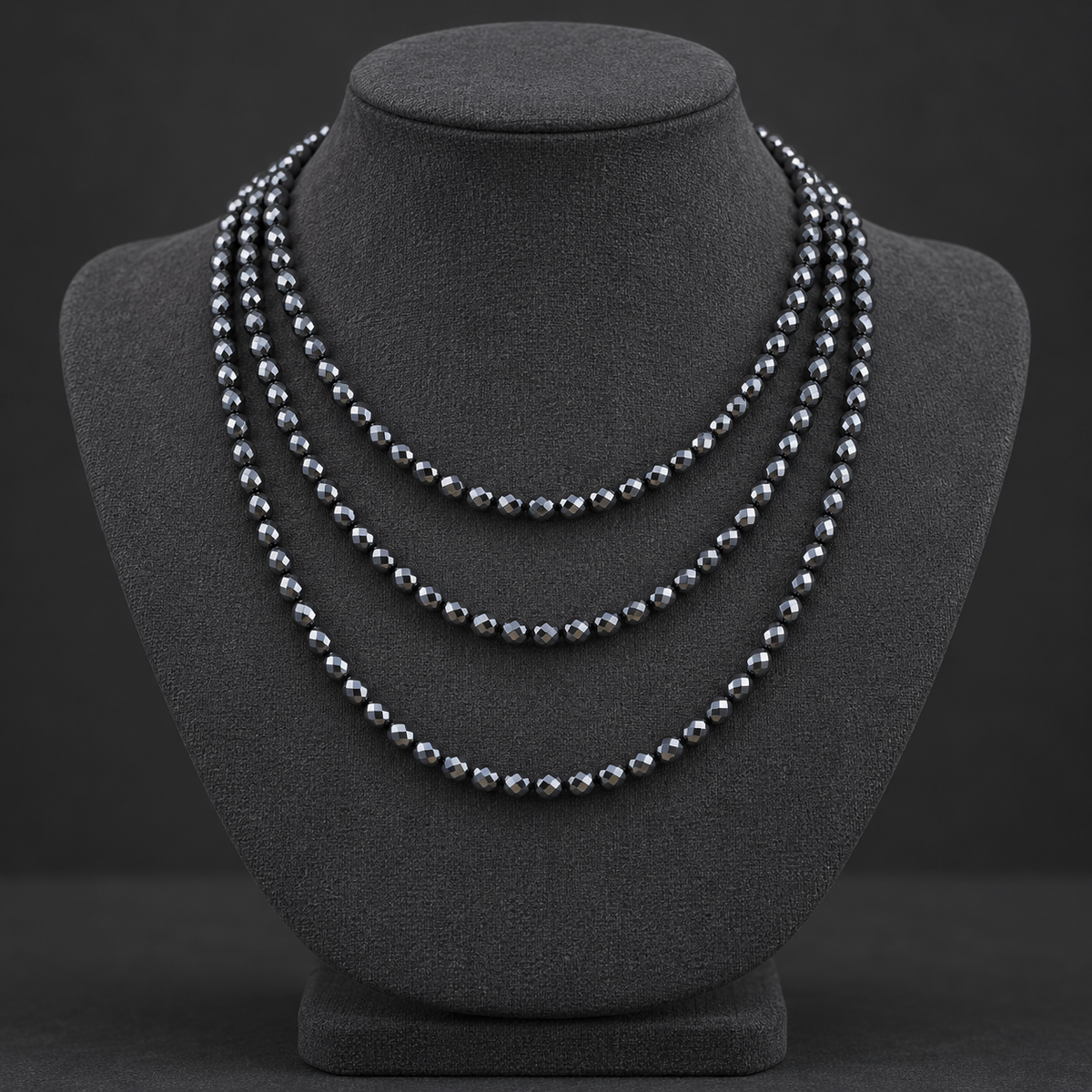 Hematite Round - neck display