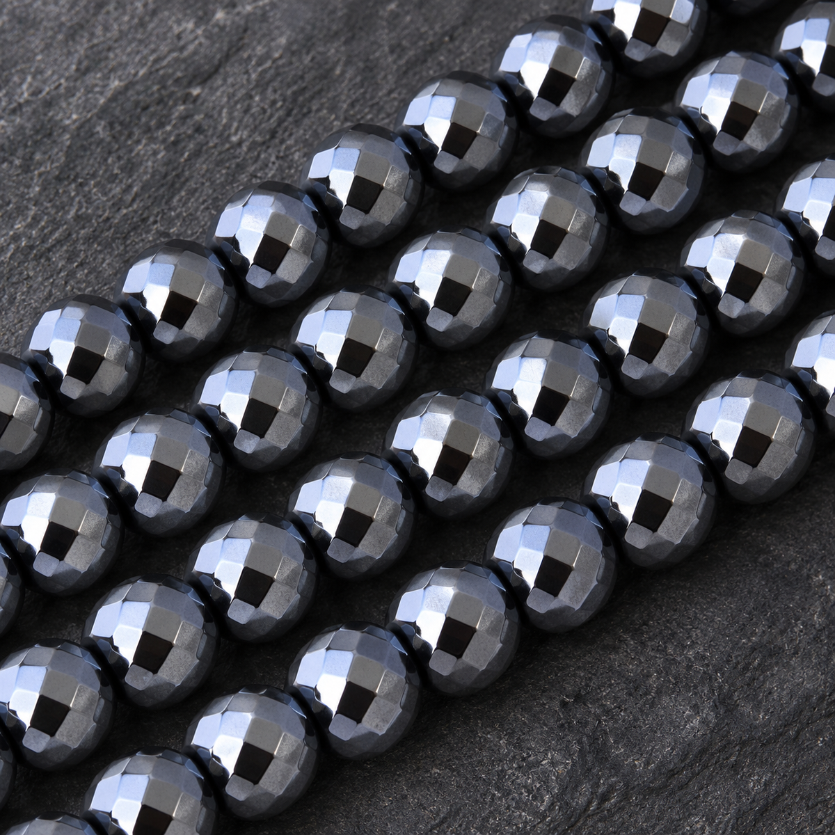 Hematite Round - dark close-up