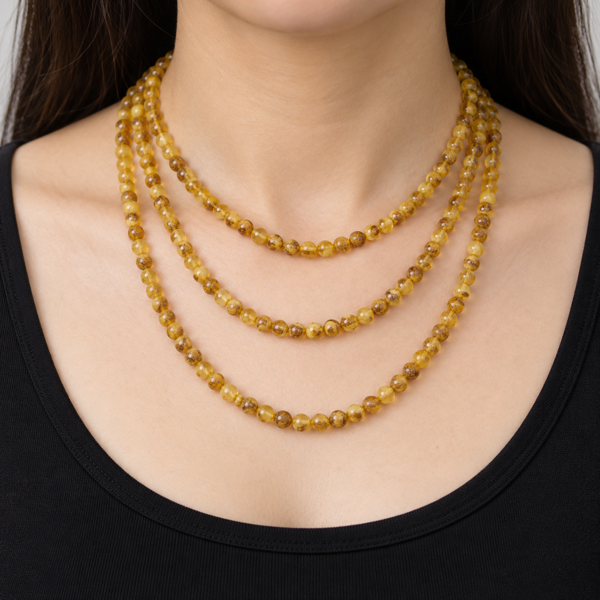 Tibetan DZI Agate - necklace styling example