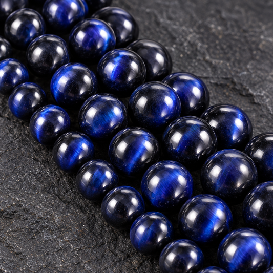 Blue Tiger Eye - dark close-up