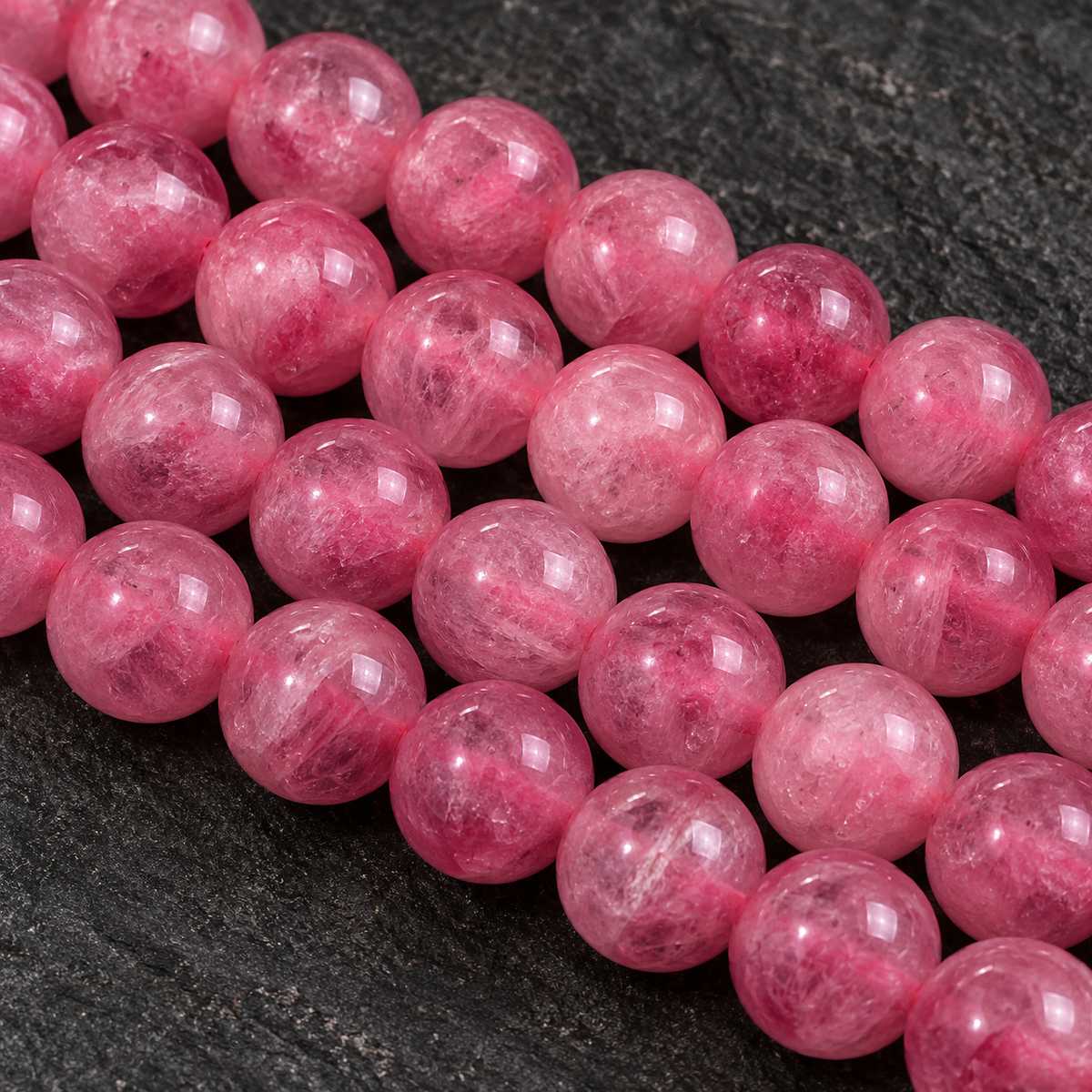 Pink Muscovite - dark close-up