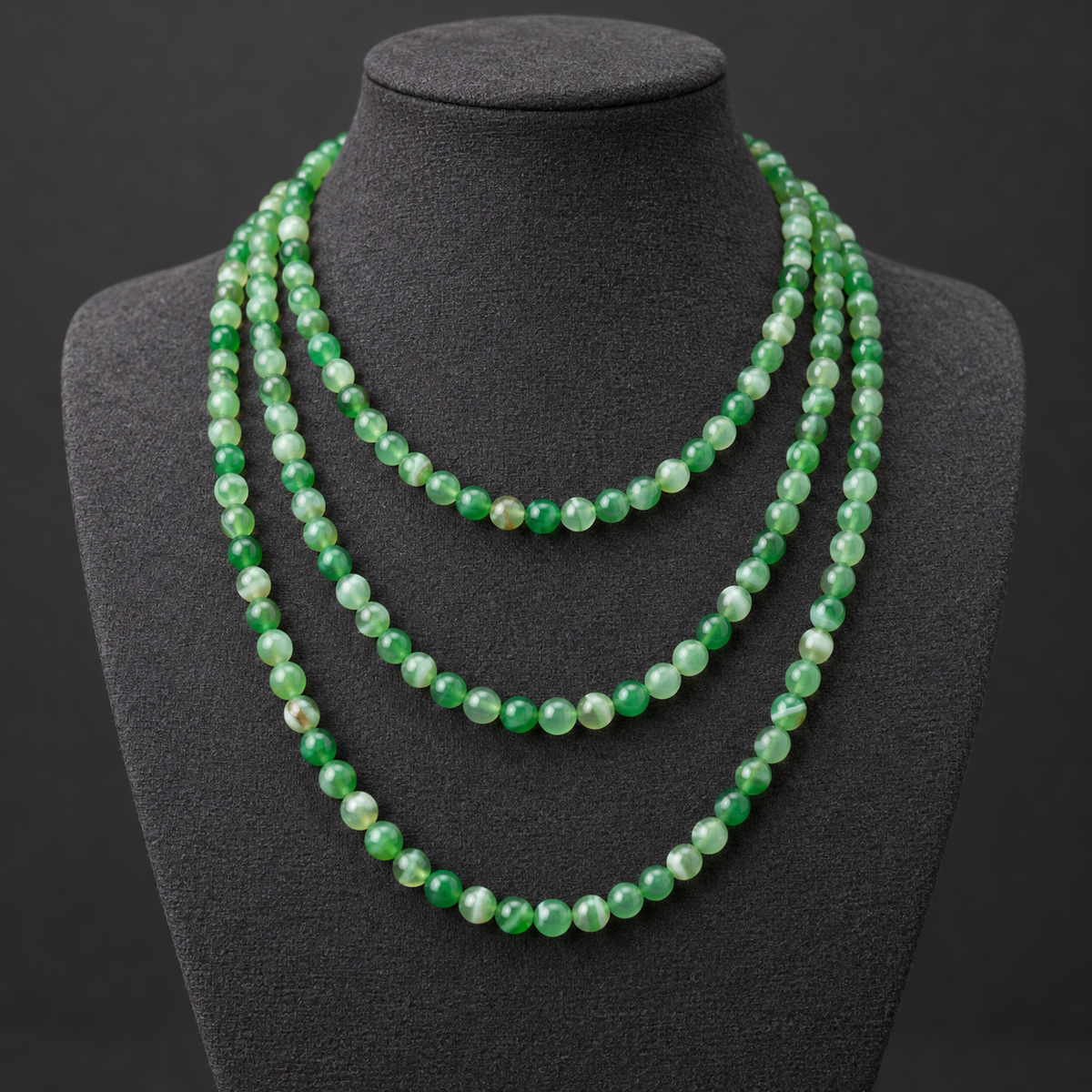 Green Lace Agate - neck display