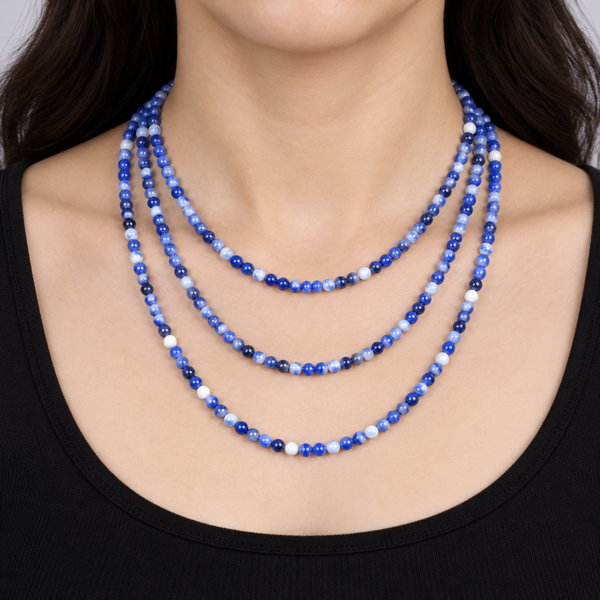 Blue Agate - necklace styling example