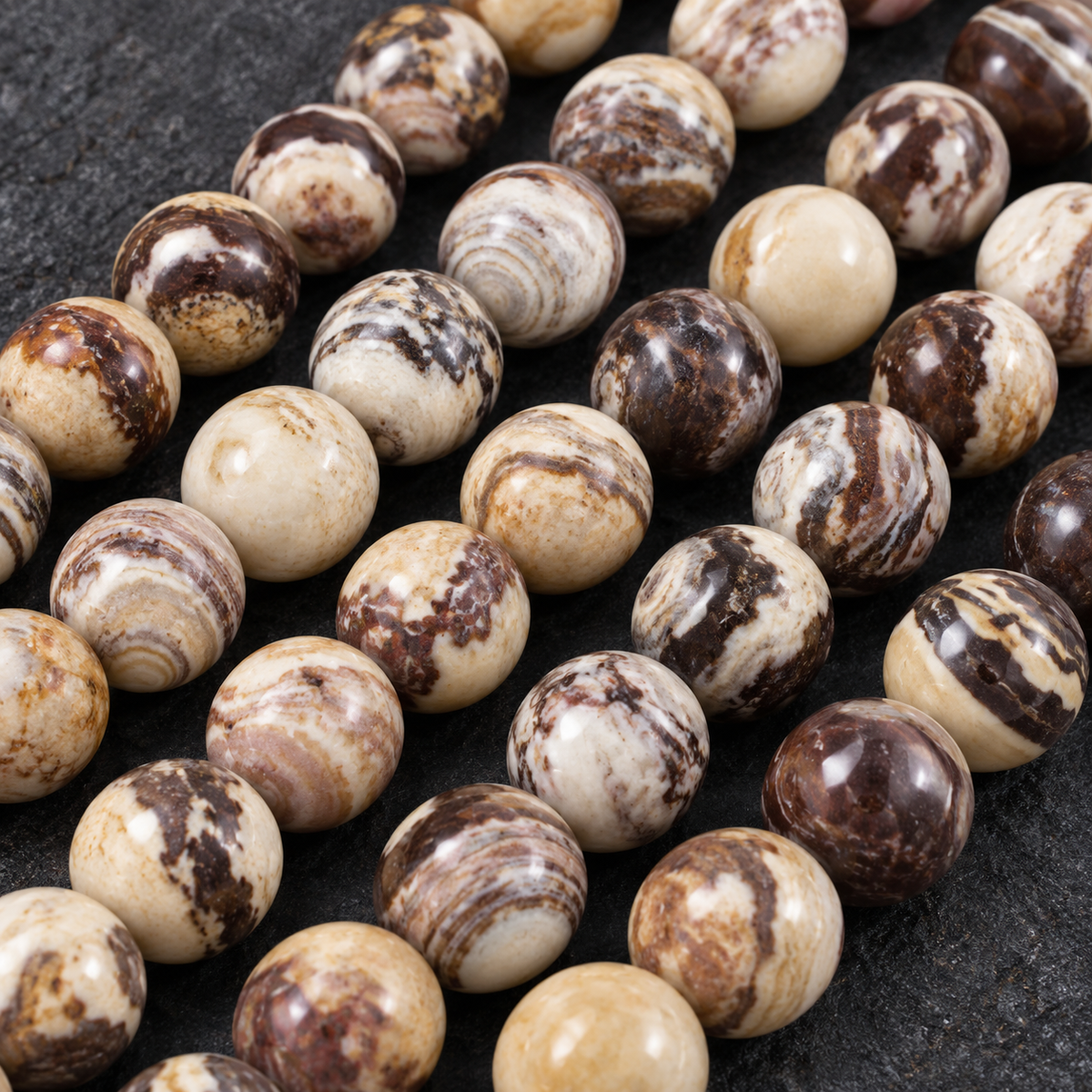Zebra Jasper - dark close-up