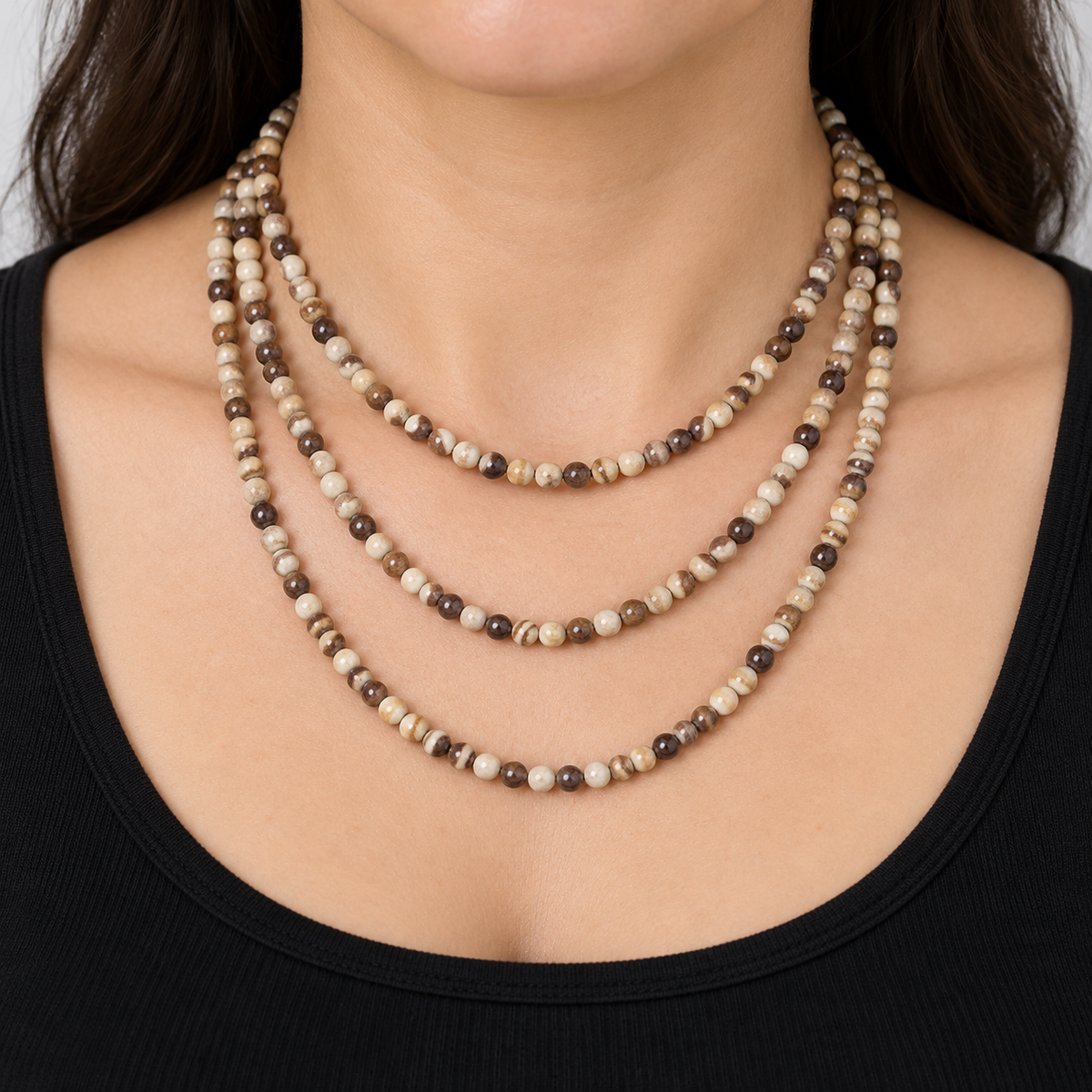 Zebra Jasper - necklace styling example