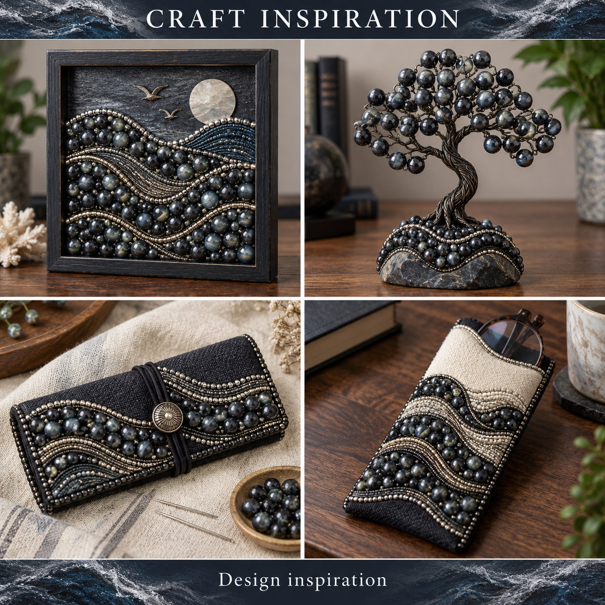 Black Gray Tiger Eye - craft inspiration