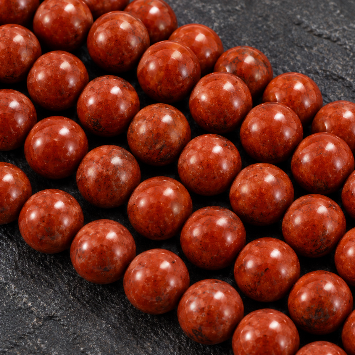 Red Jasper - dark close-up