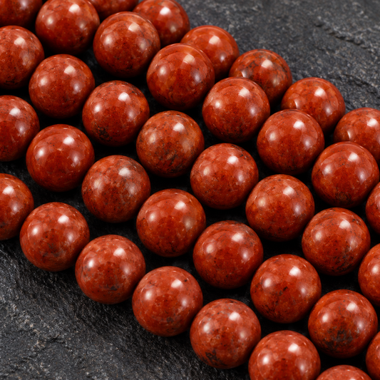 Red Jasper - dark close-up