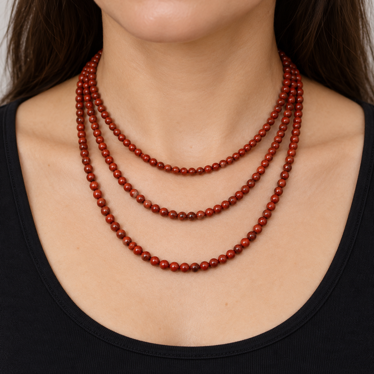 Red Jasper - necklace styling example