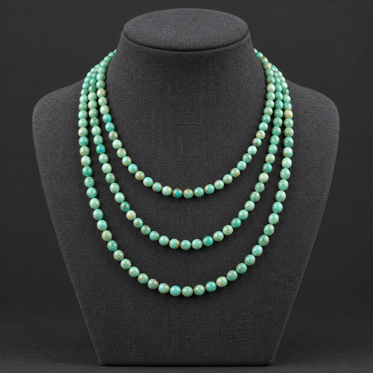 Olive Green Jasper - neck display
