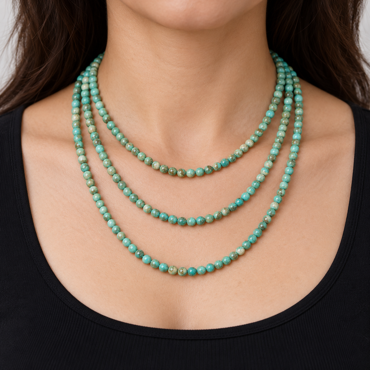 Olive Green Jasper - necklace styling example
