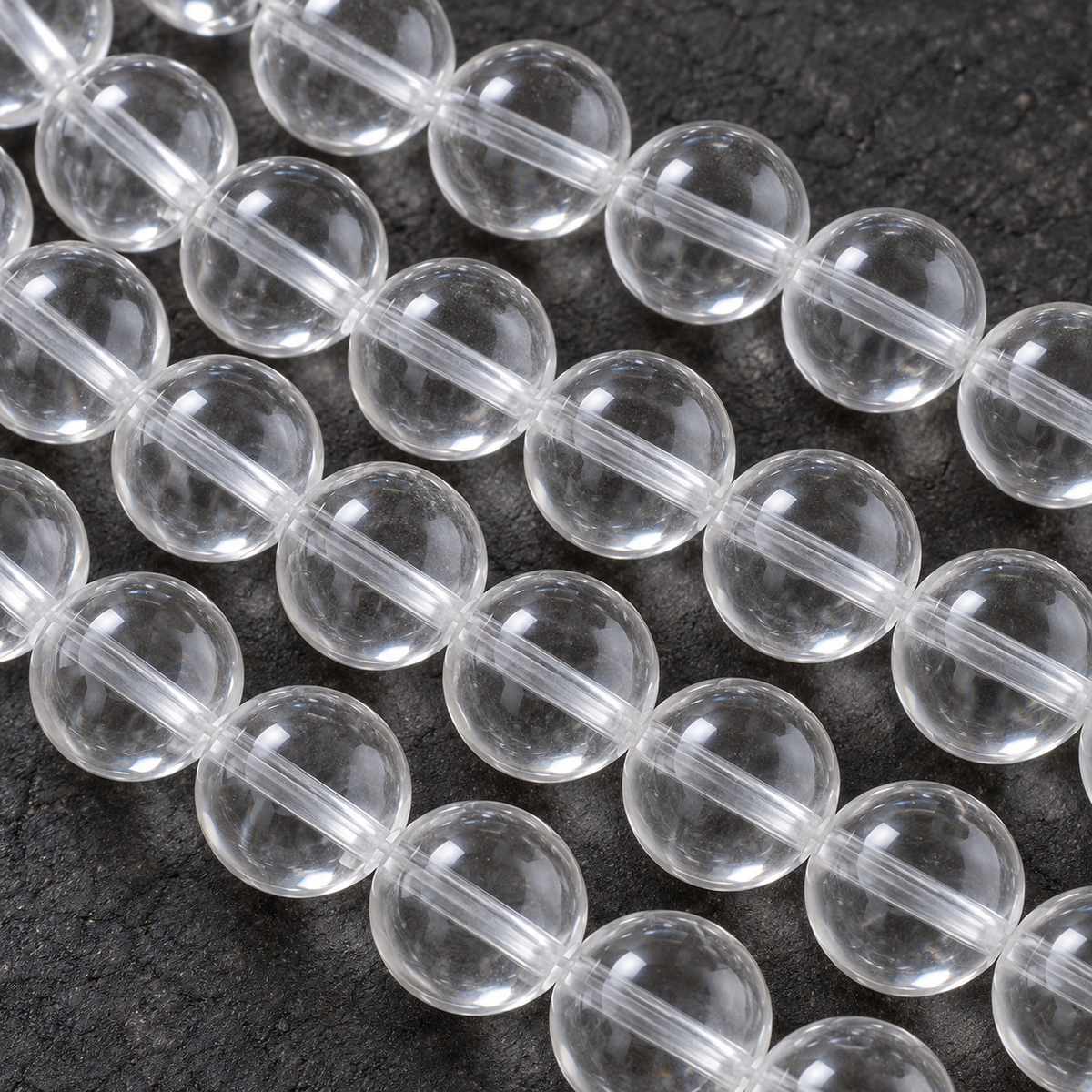 Clear Quartz - dark close-up