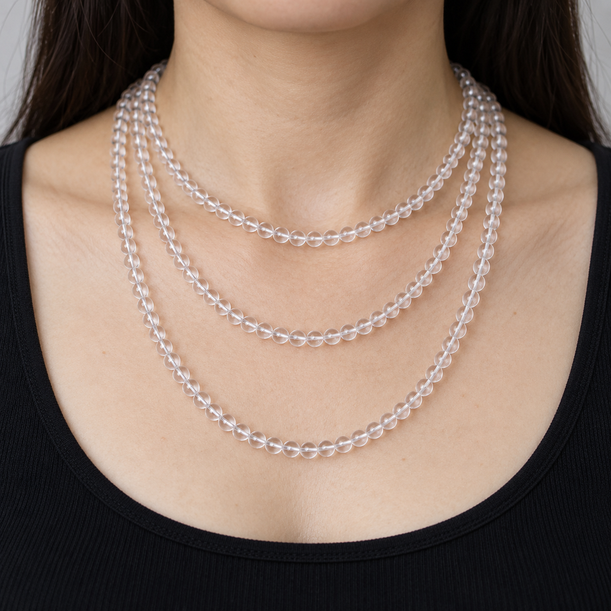 Clear Quartz - necklace styling example