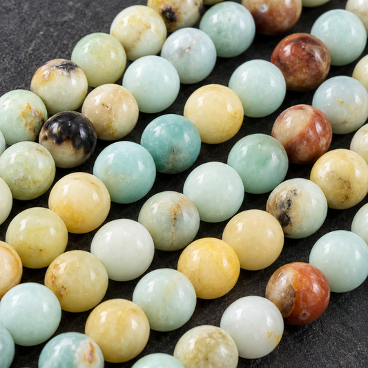 Amazonite Round - dark close-up