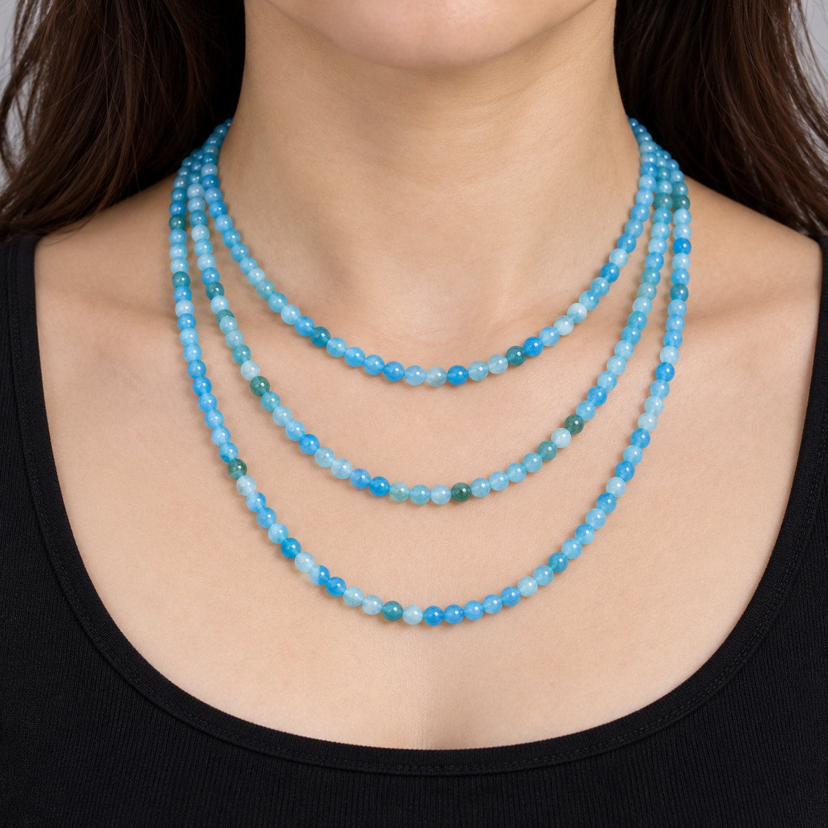 Blue Lace Agate - necklace styling example