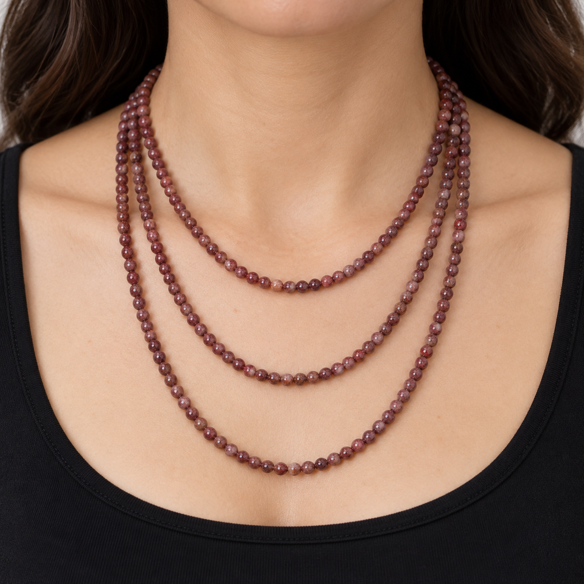 Golden Red Quartz - necklace styling example