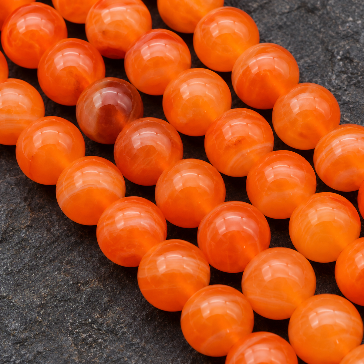 Orange Agate - dark close-up