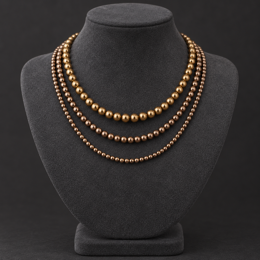 Coffee Bronze Hematite - neck display