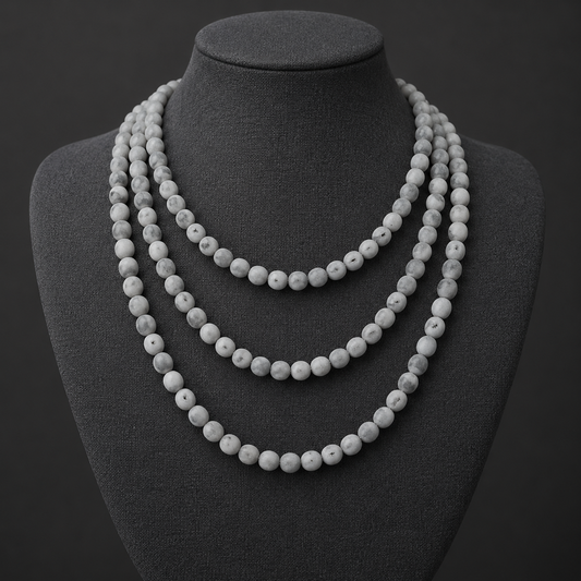 Silver Druzy - neck display