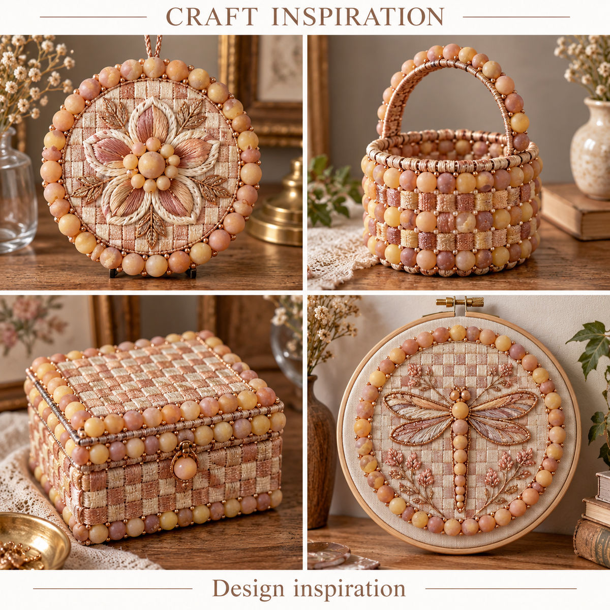 Matte Peach Druzy Agate Round - craft inspiration