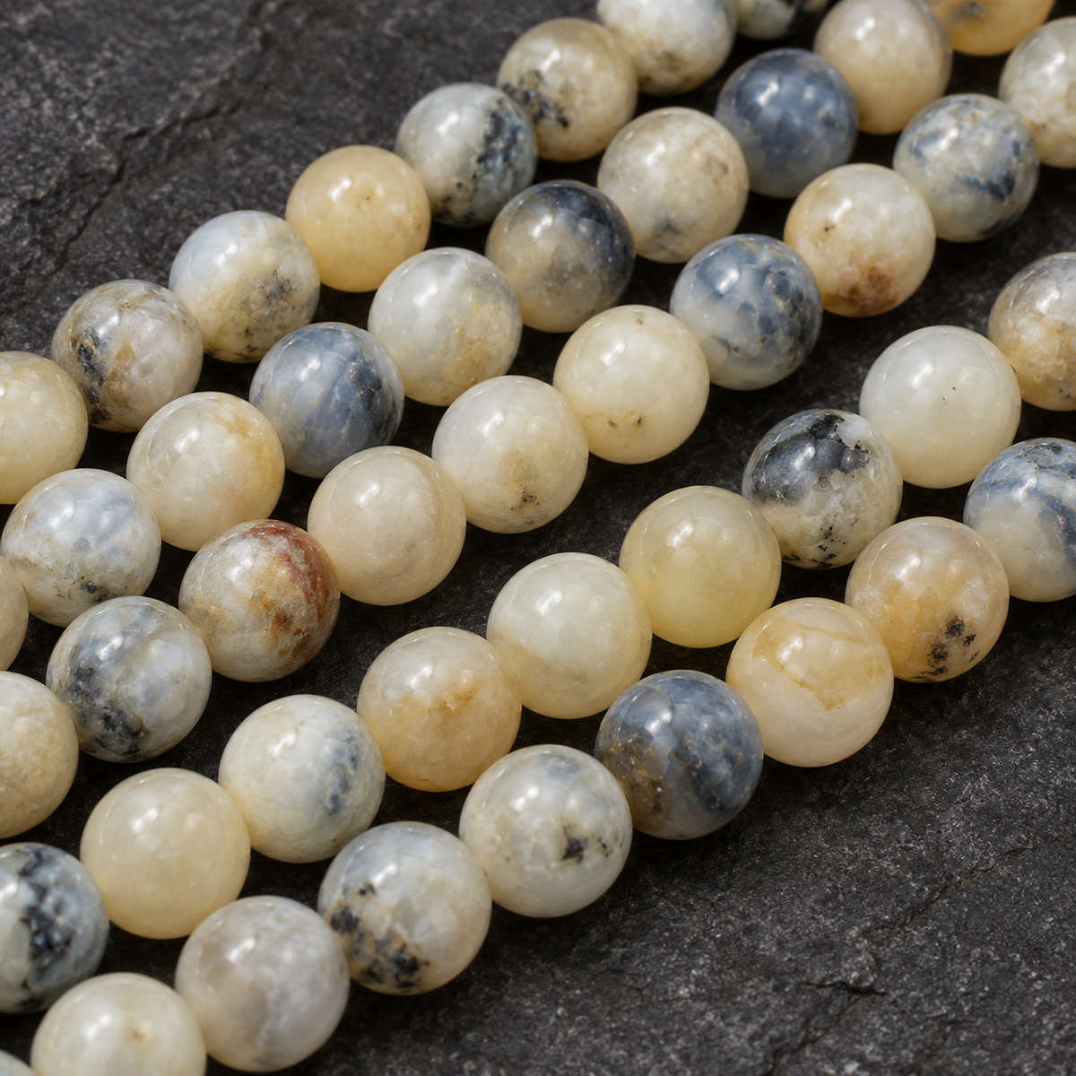 Agate Round - dark close-up