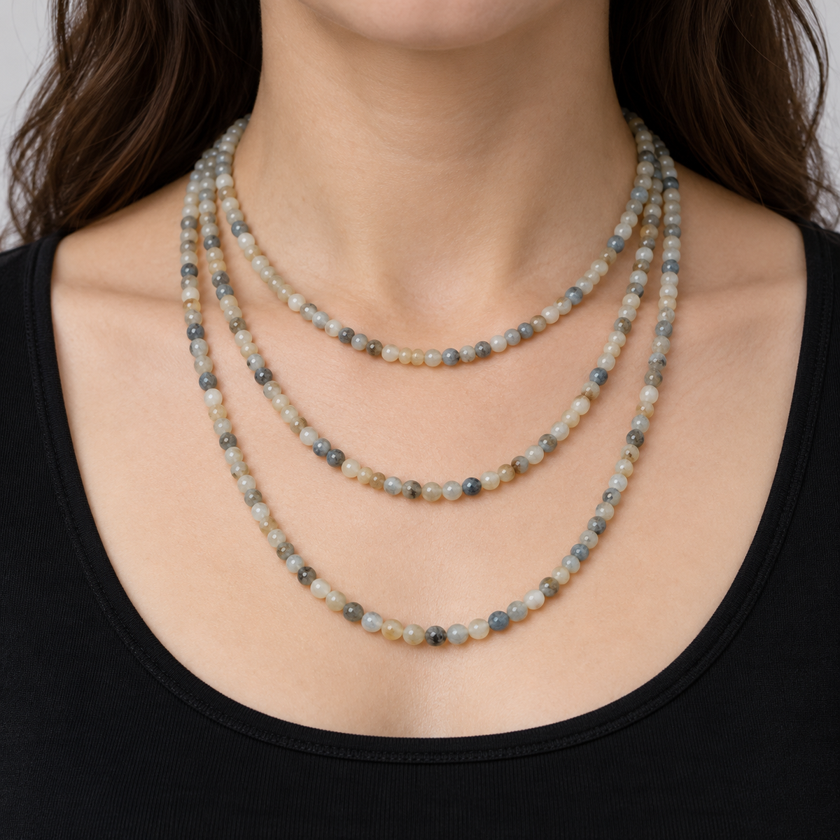 Agate Round - necklace styling example