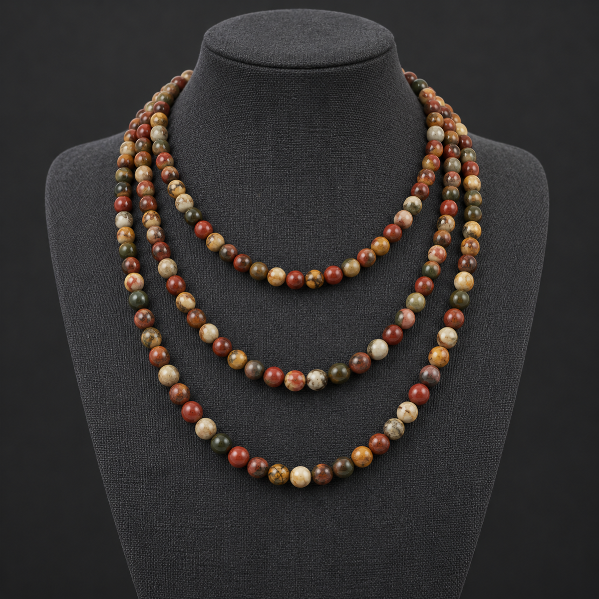 Picasso Red Greek Jasper - neck display