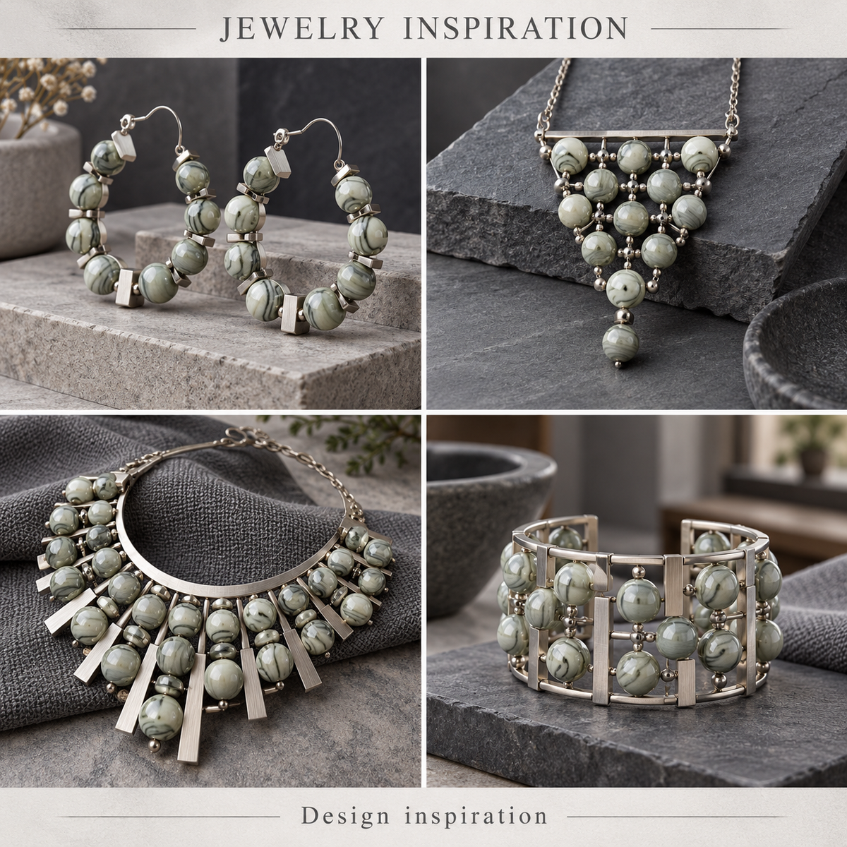 Gray Wooden Jasper - jewelry inspiration