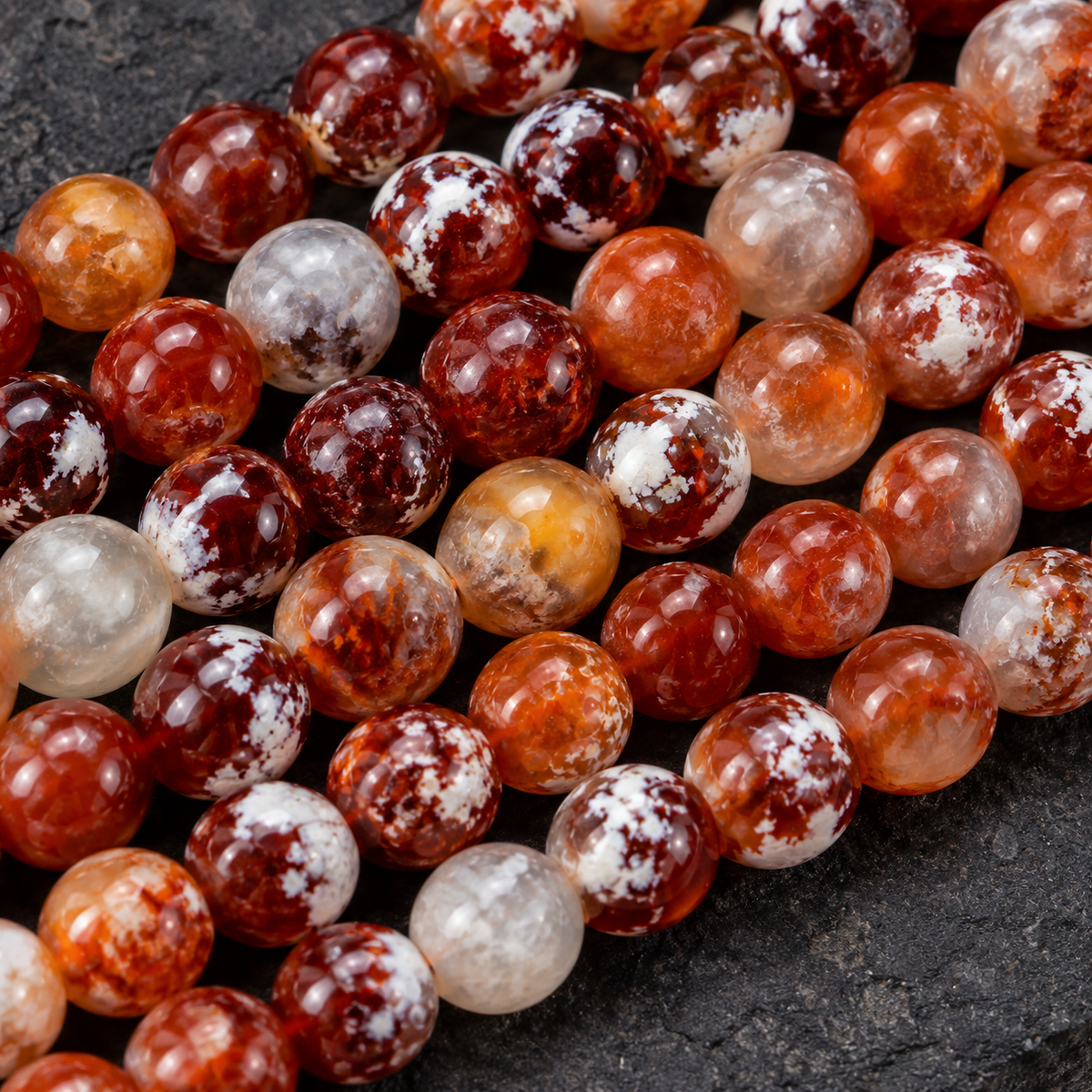 Orange Agate - dark close-up
