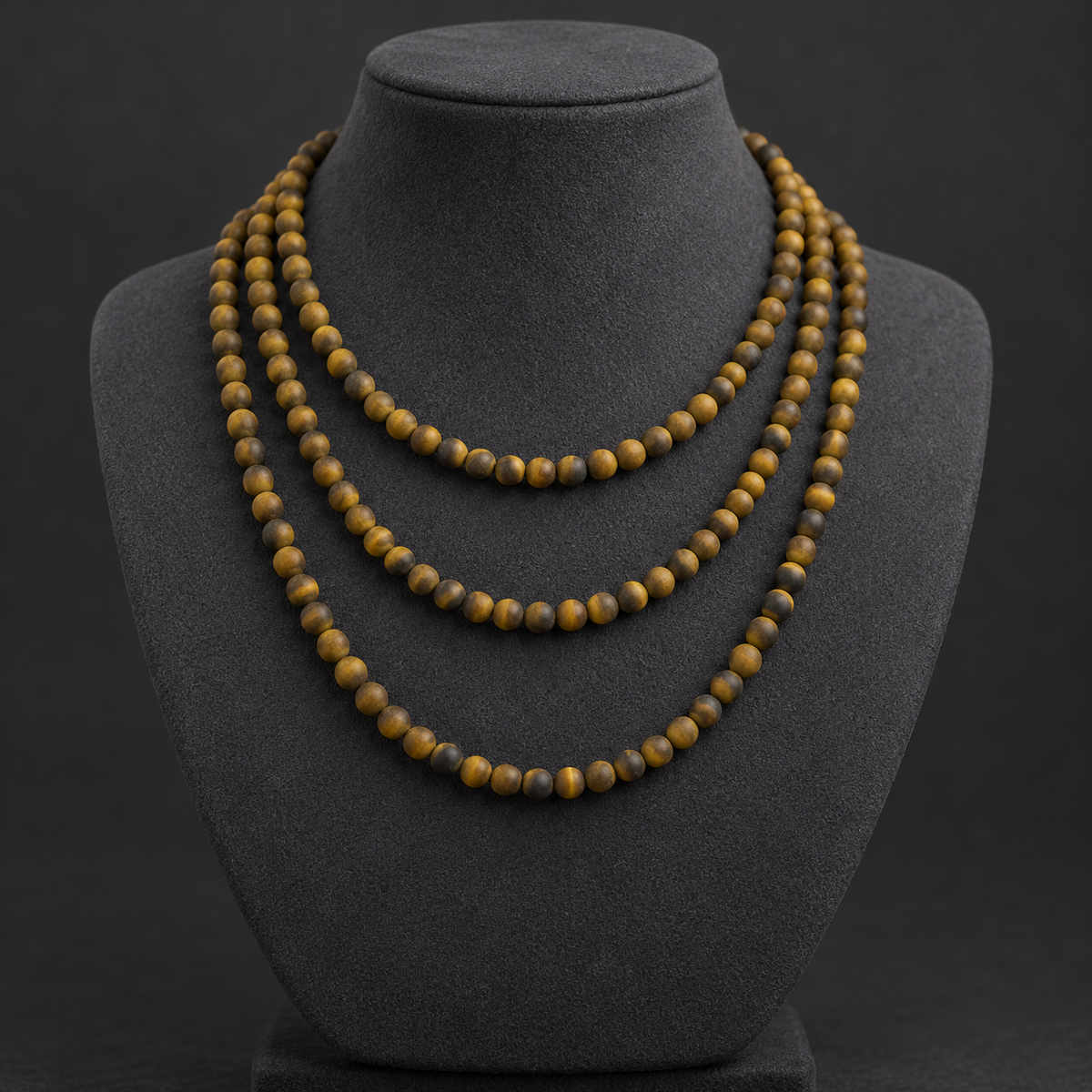 Matte Tiger Eye - neck display