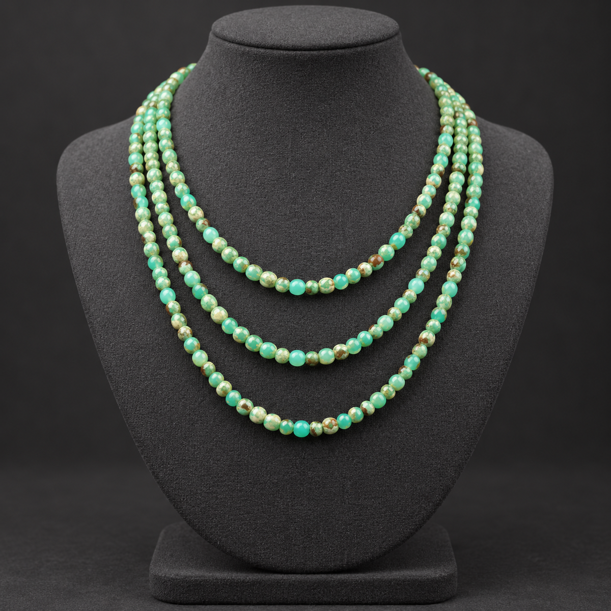 Green Shoushan Jasper - neck display