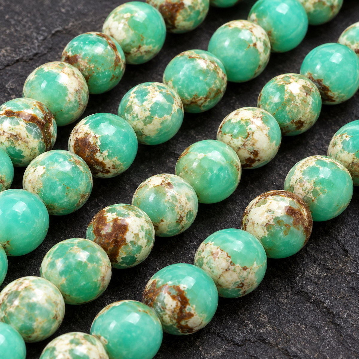 Green Shoushan Jasper - dark close-up
