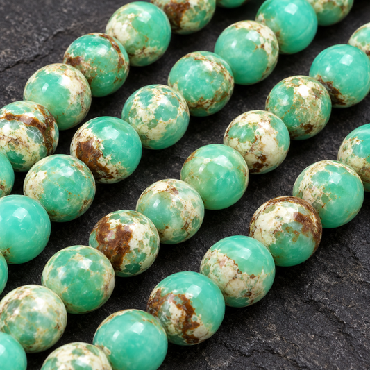 Green Shoushan Jasper - dark close-up