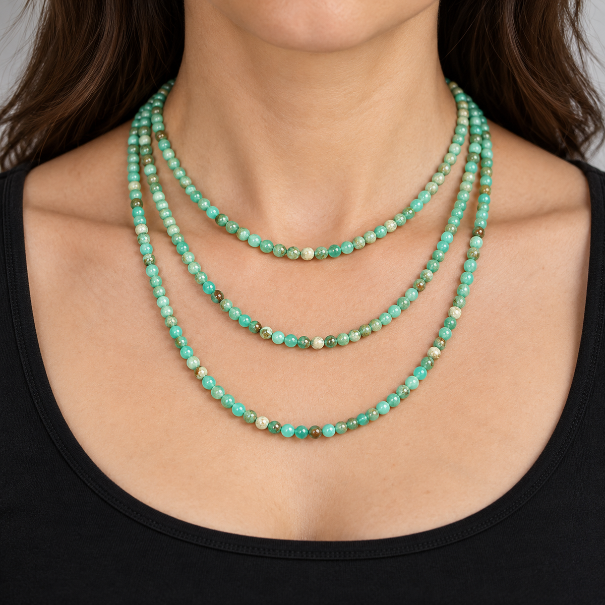 Green Shoushan Jasper - necklace styling example