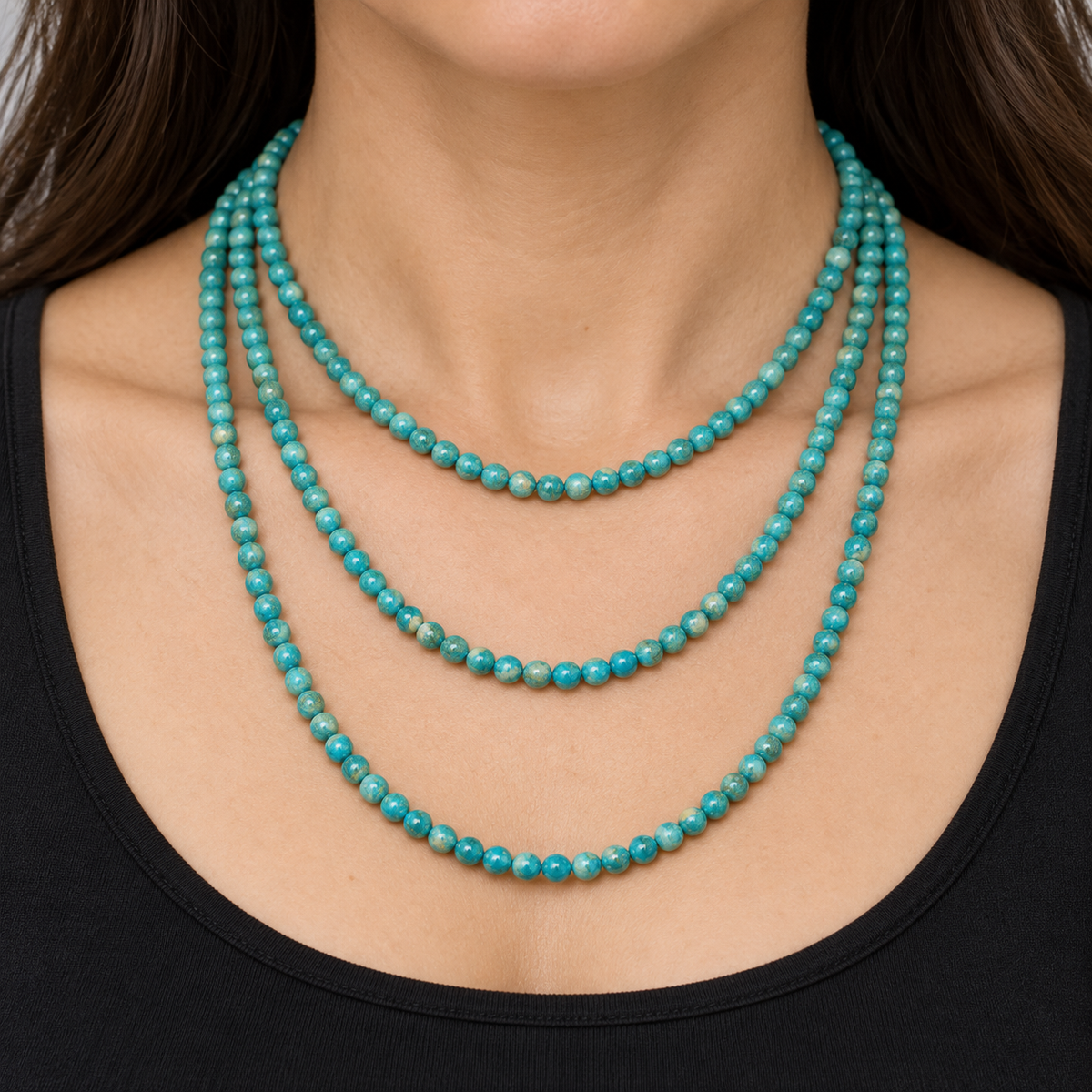 Magnesite Turquoise - necklace styling example