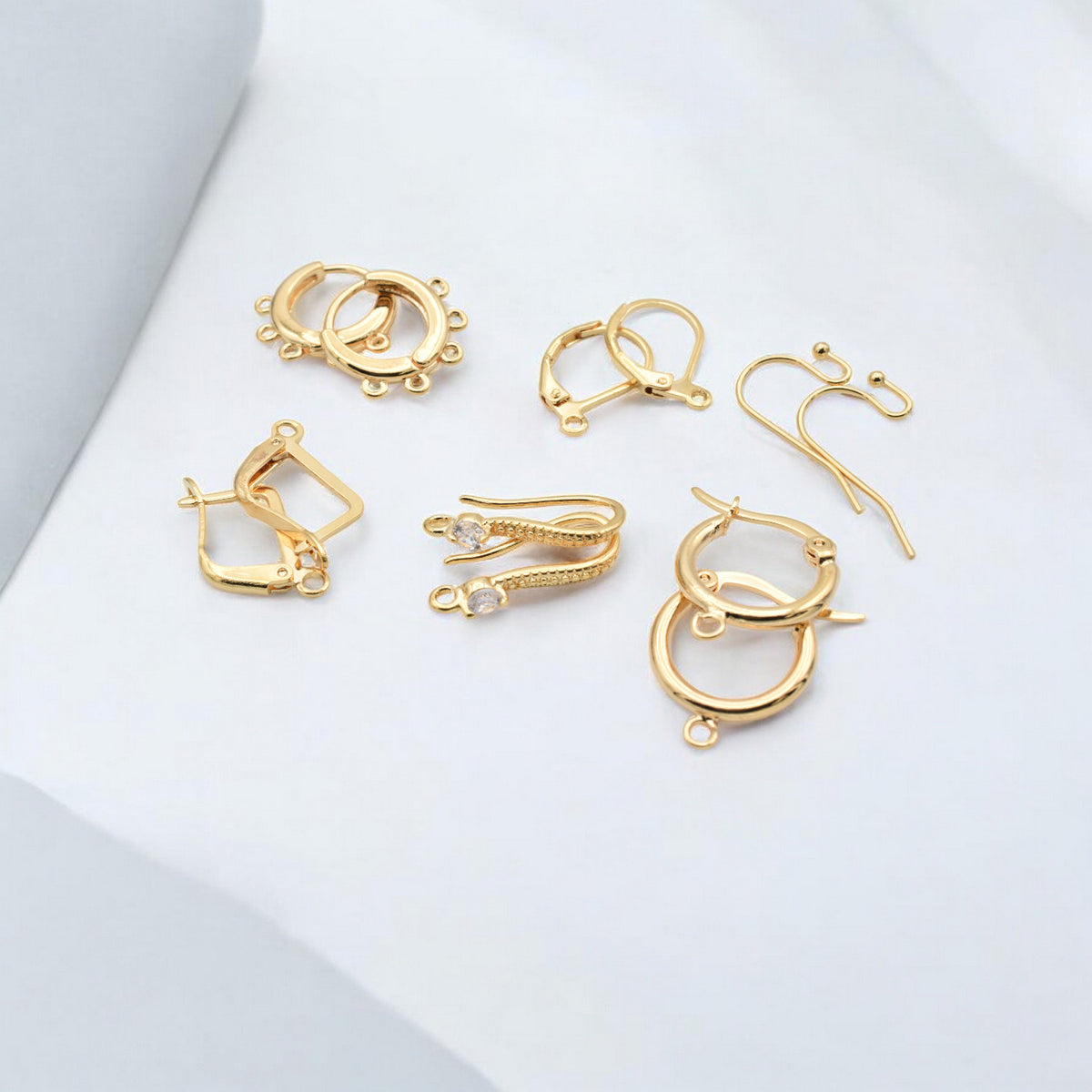 Gold Filled 18k Earring Findings | Hoops & Hooks for Jewelry Making jewelry making supplies - detail image 4